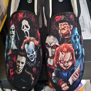 Horror themed slip ons